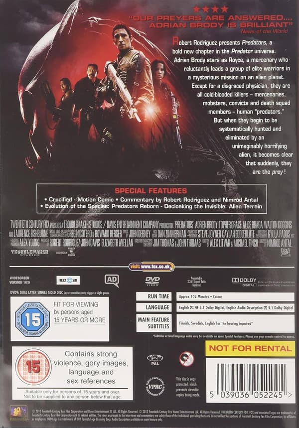 Predator 3: Predators (2010) (DVD)