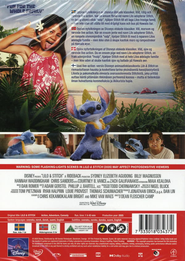 Lilo & Stitch (2025) DVD (svensk text)