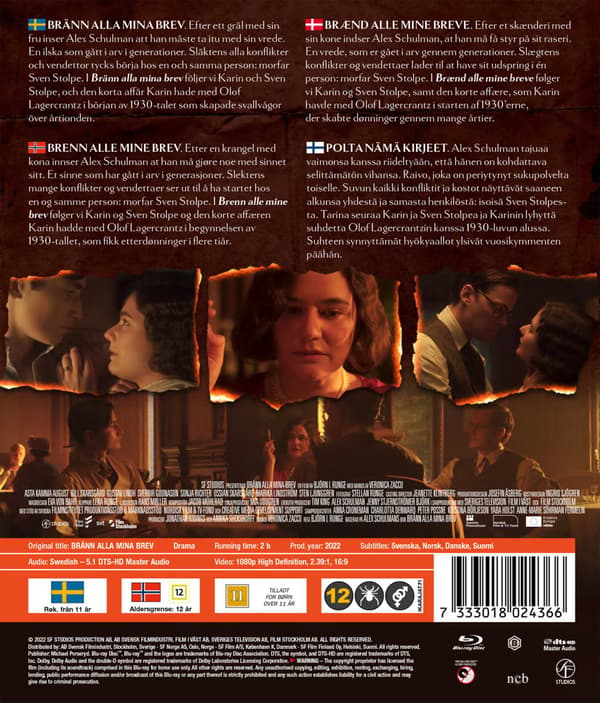 Bränn alla mina brev (2022) (Blu-Ray)