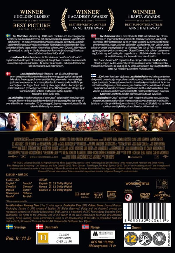 Les Misérables (2012) (Blu-Ray)