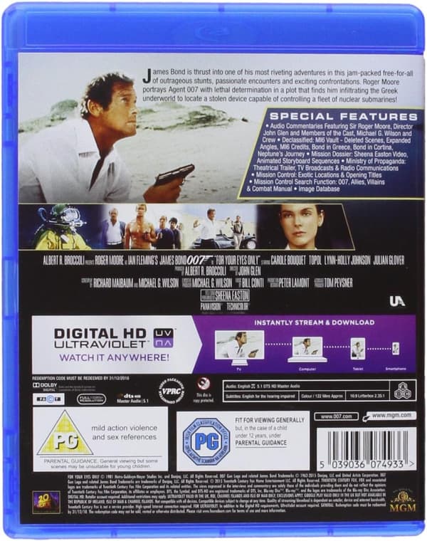 For Your Eyes Only (1981) (Blu-Ray)