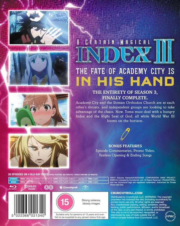 A Certain Magical Index Season 1 (2018-2019) (Blu-Ray)