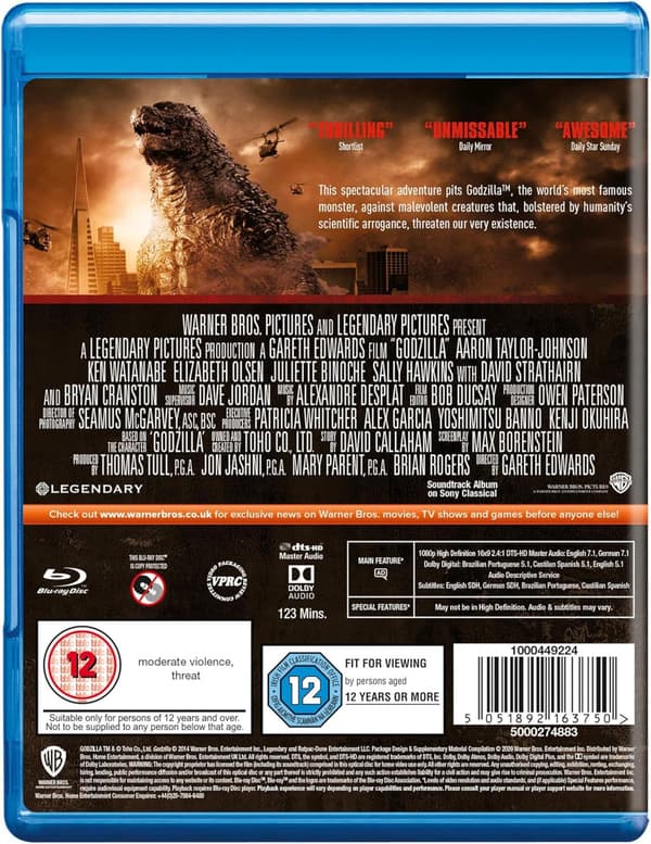 Godzilla (2014) (Blu-Ray)