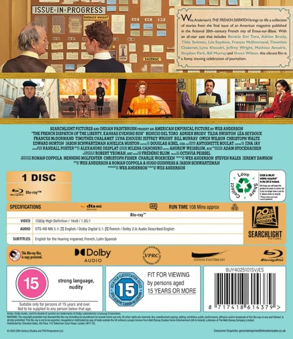 The French Dispatch (2021) (Blu-Ray)