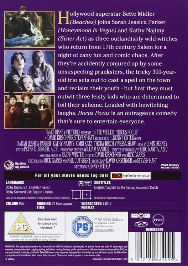 Hocus Pocus (1993) DVD (import)
