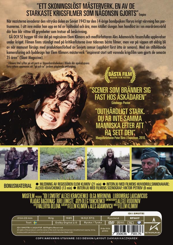 Come and See (1985) / Gå och Se (DVD)