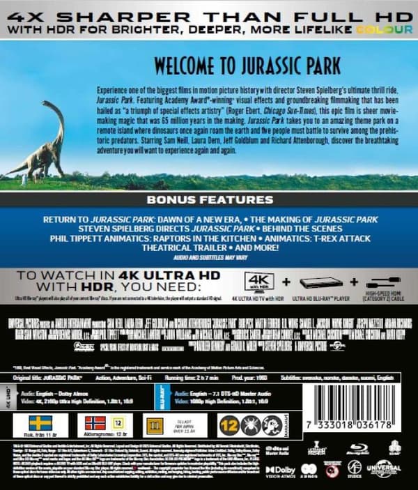 Jurassic Park I (1993) (4K UHD)