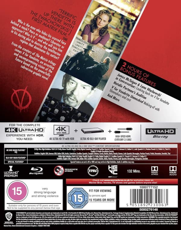 V For Vendetta (2005) (4K UHD)