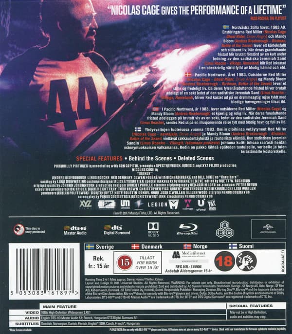 Mandy (2018) Blu-Ray (svensk text)