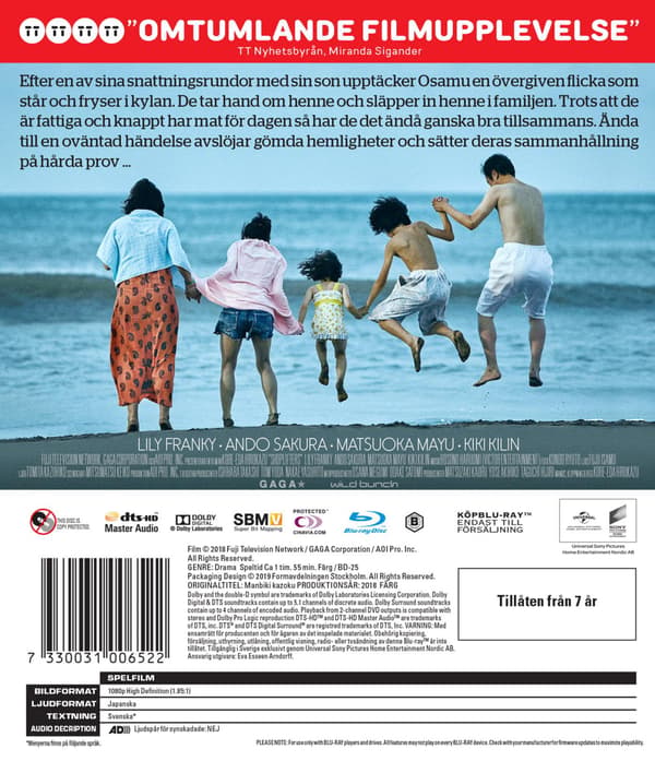 Shoplifters (2018) Blu-Ray (svensk text)