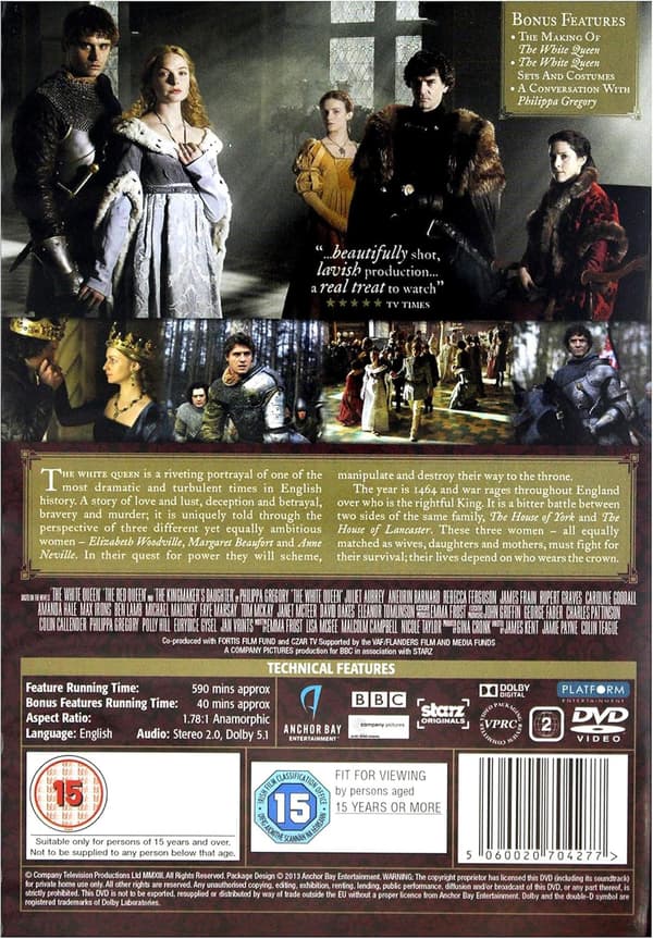 The White Queen (2013) Mini Series (DVD)