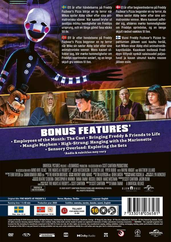 Five Nights at Freddys 2 (2025) (DVD)