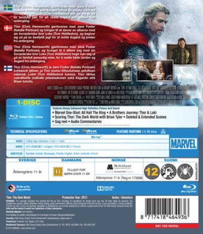 Thor 2: The Dark World (2013) (Blu-Ray)