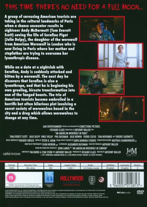 An American Werewolf In Paris (1997) (DVD)