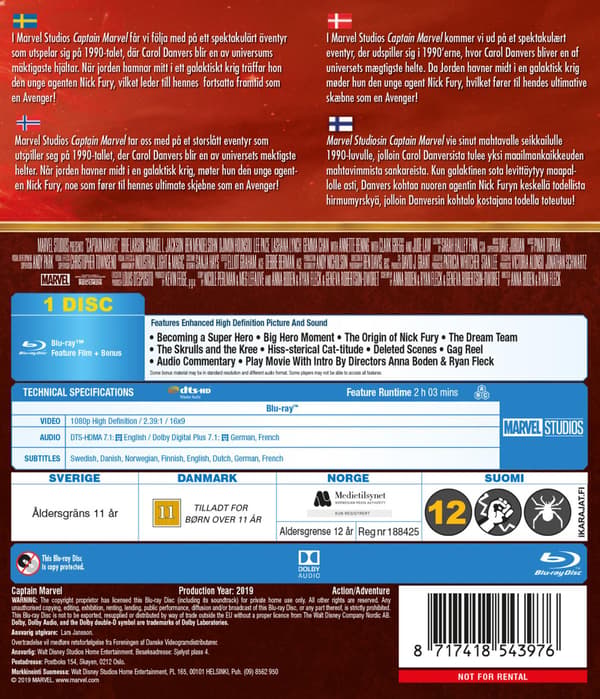 Captain Marvel (2019) (Blu-Ray)