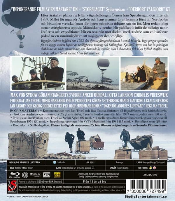 Ingenjör Andrées luftfärd (1982) (Blu-Ray)