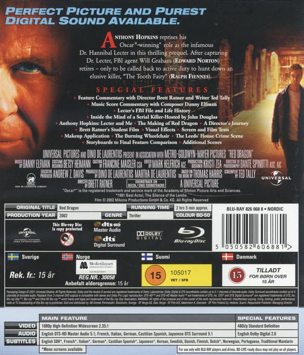 Red Dragon (2002) (Blu-Ray)