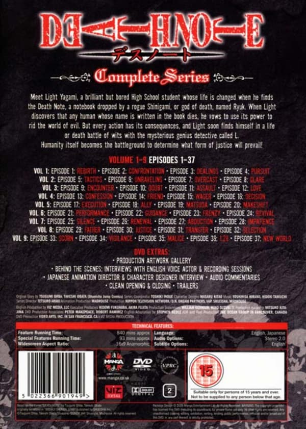 Death Note The Complete Series (2006-2007) & OVA (DVD)