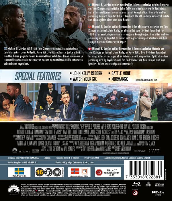Without Remorse (2021) (Blu-Ray)