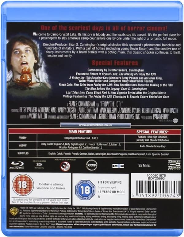 Friday The 13th (1980) / Fredag den 13:e (Blu-Ray)