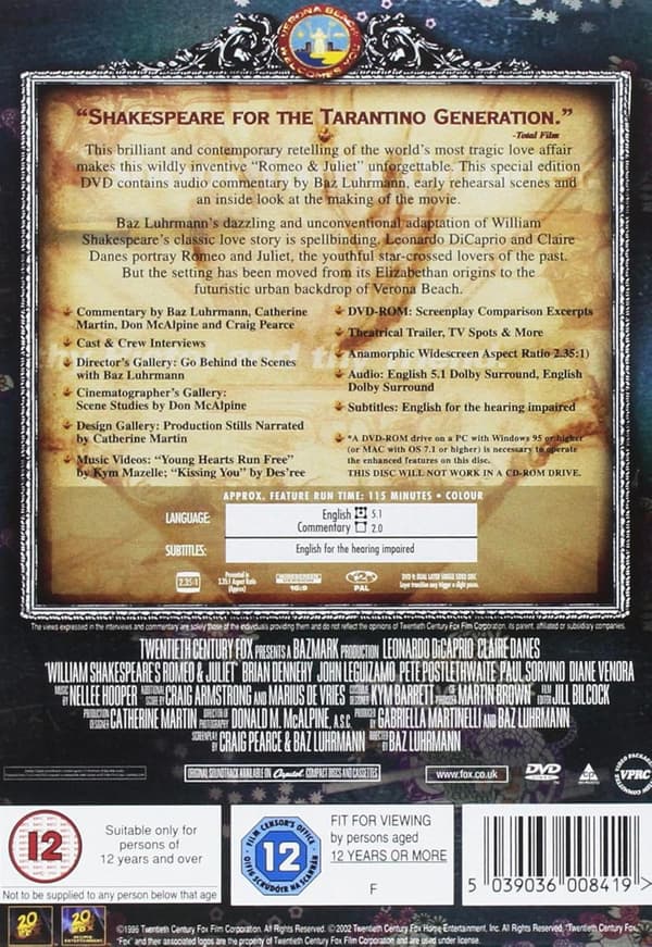Romeo + Juliet (1996) (DVD)