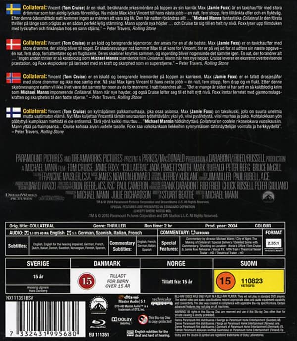 Collateral (2004) Blu-Ray (svensk text)