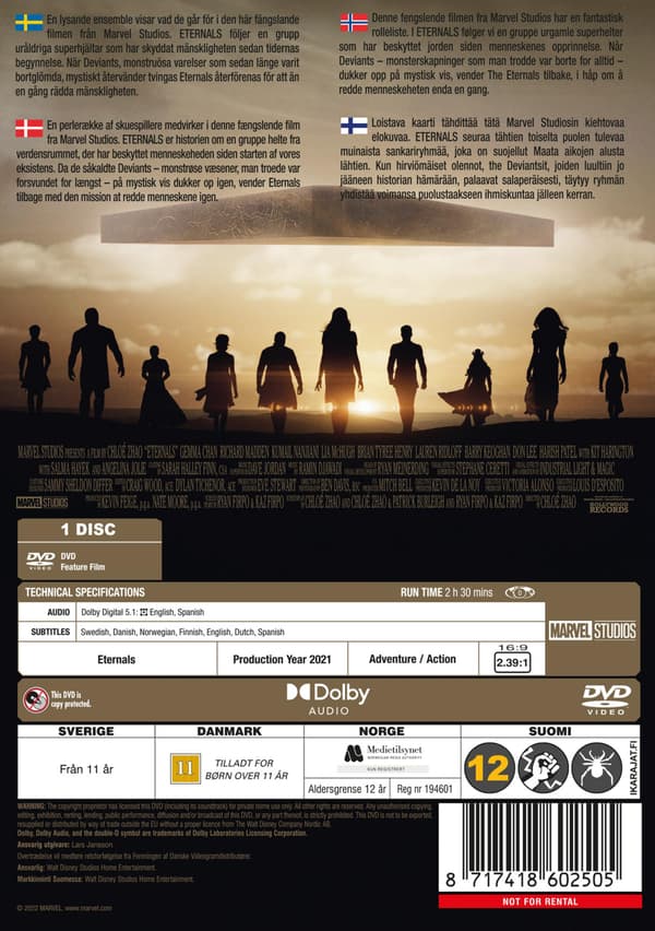 Eternals (2021) (DVD)