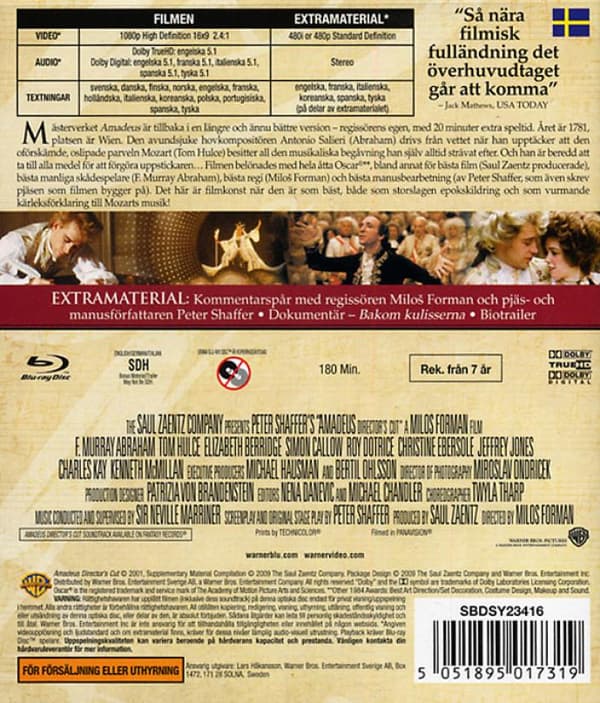 Amadeus (1984) (Blu-Ray)