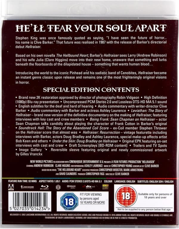 Hellraiser (1987) (Blu-Ray)