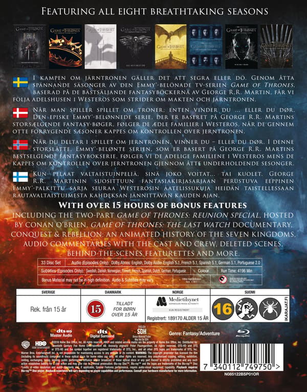 Game Of Thrones The Complete Series (2011-2019) (Blu-Ray)
