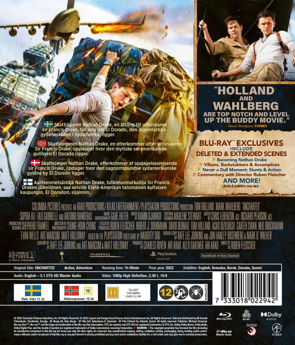 Uncharted (2022) (Blu-Ray)
