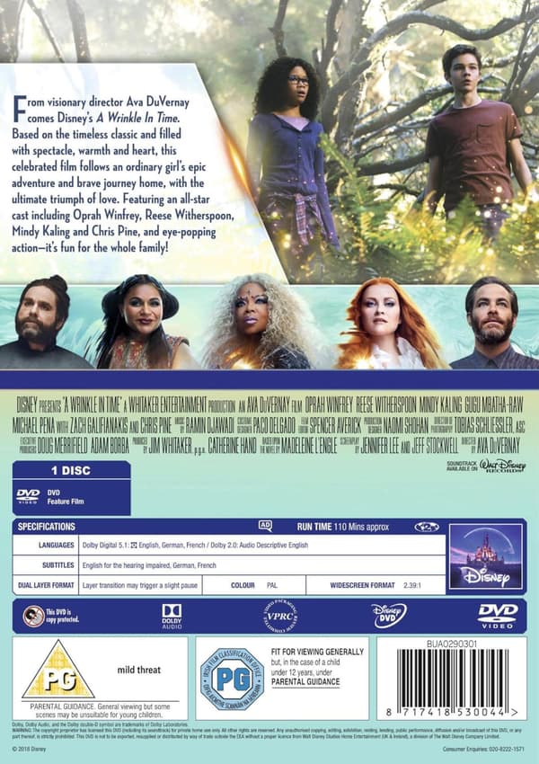 A Wrinkle In Time (2018) (DVD)