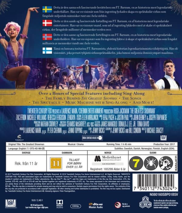 The Greatest Showman (2017) (Blu-Ray)