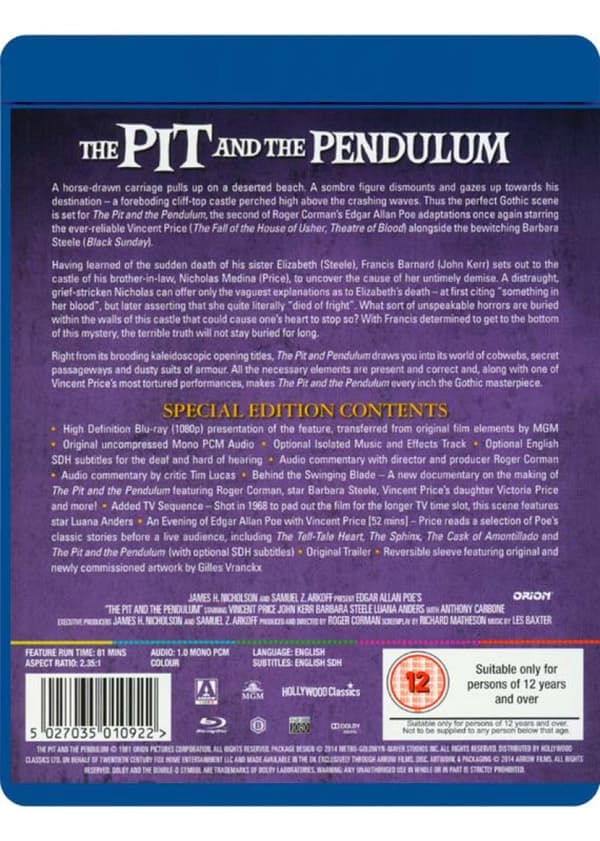 The Pit And The Pendulum (1961) (Blu-Ray)