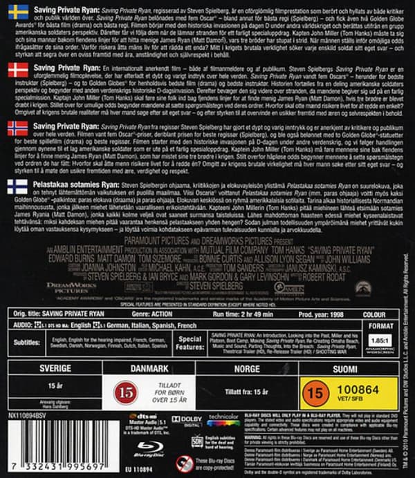 Saving Private Ryan (1998) (Blu-Ray)