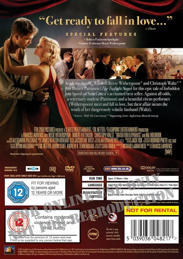 Water for Elephants (2011) (DVD)