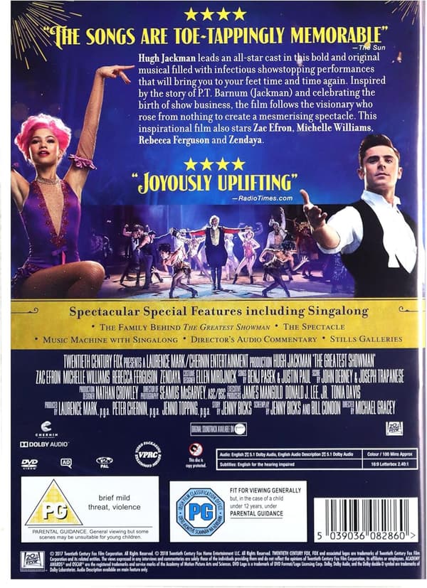 The Greatest Showman (2017) (DVD)