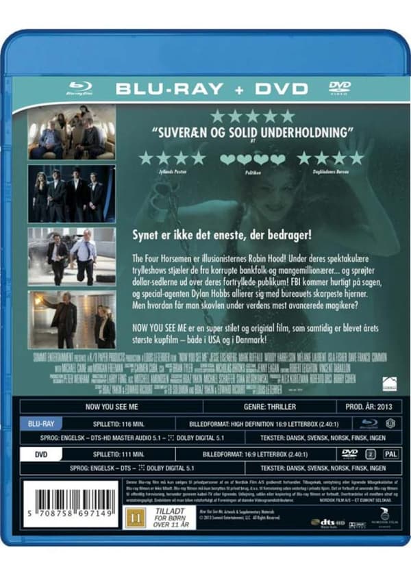Now You See Me 1 (2013) (Blu-Ray)