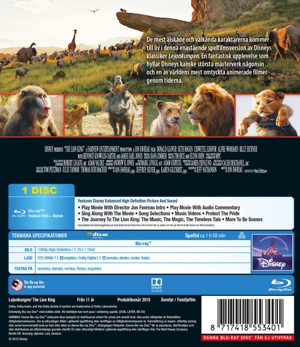 The Lion King (2019) (Blu-Ray)