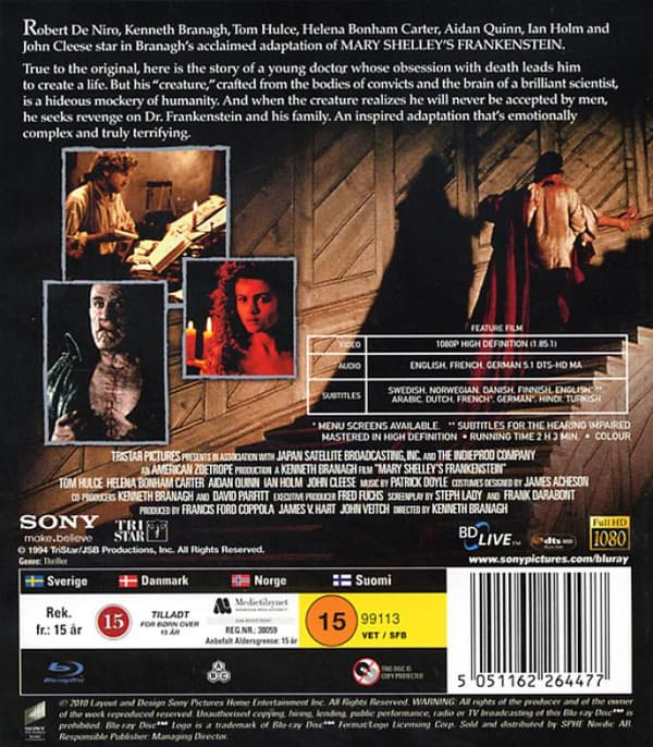 Mary Shelleys Frankenstein (1994) (Blu-Ray)
