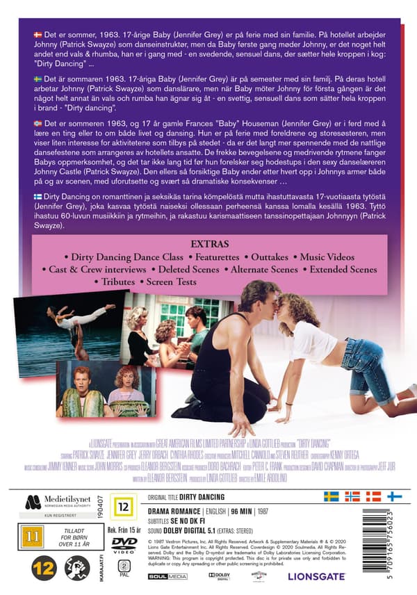 Dirty Dancing (1987) DVD (svensk text)