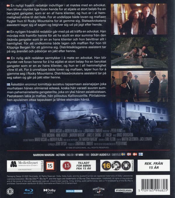 Narrow Margin (1990) Blu-Ray (svensk text)