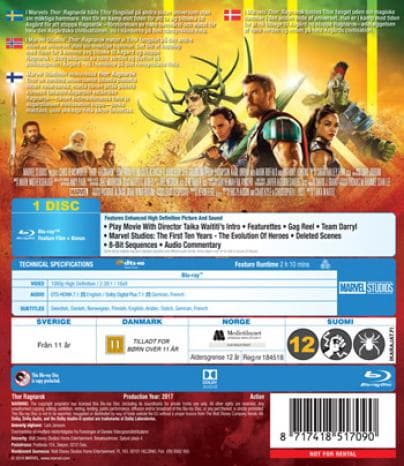 Thor 3: Ragnarok (2017) (Blu-Ray)