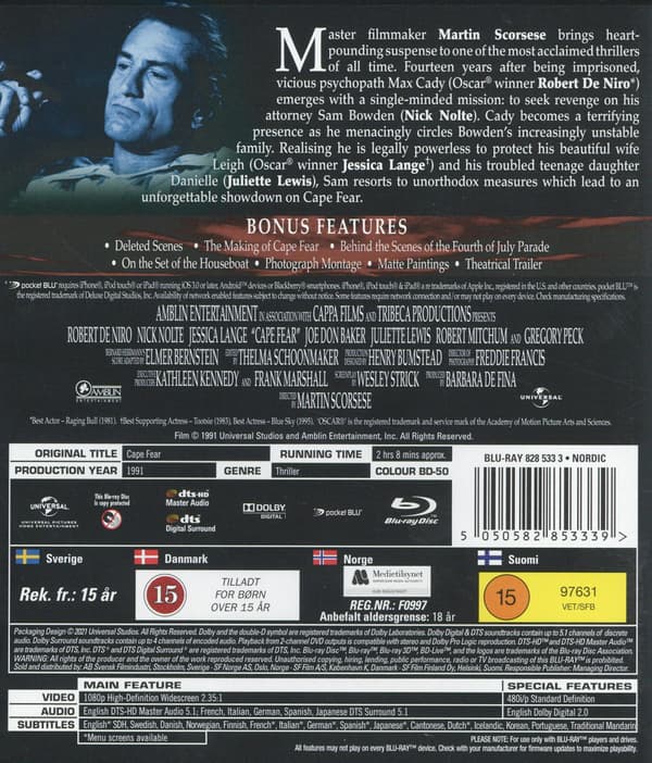 Cape Fear (1991) (Blu-Ray)