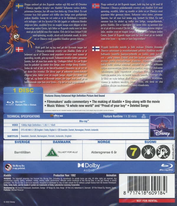 Aladdin (1992) (Blu-Ray)