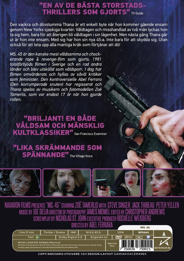 Ms. 45 (1981) (DVD)