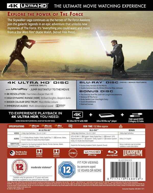Star Wars: E8 - The Last Jedi (2017) (4K UHD)