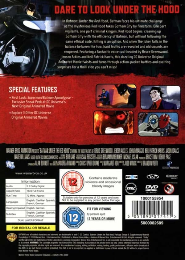 Batman: Under the Red Hood (2010) (DVD)