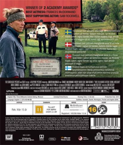Three Billboards Outside Ebbing Missouri (2017) (Blu-Ray)