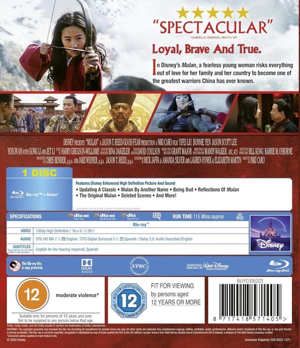 Mulan (2020) (Blu-Ray)